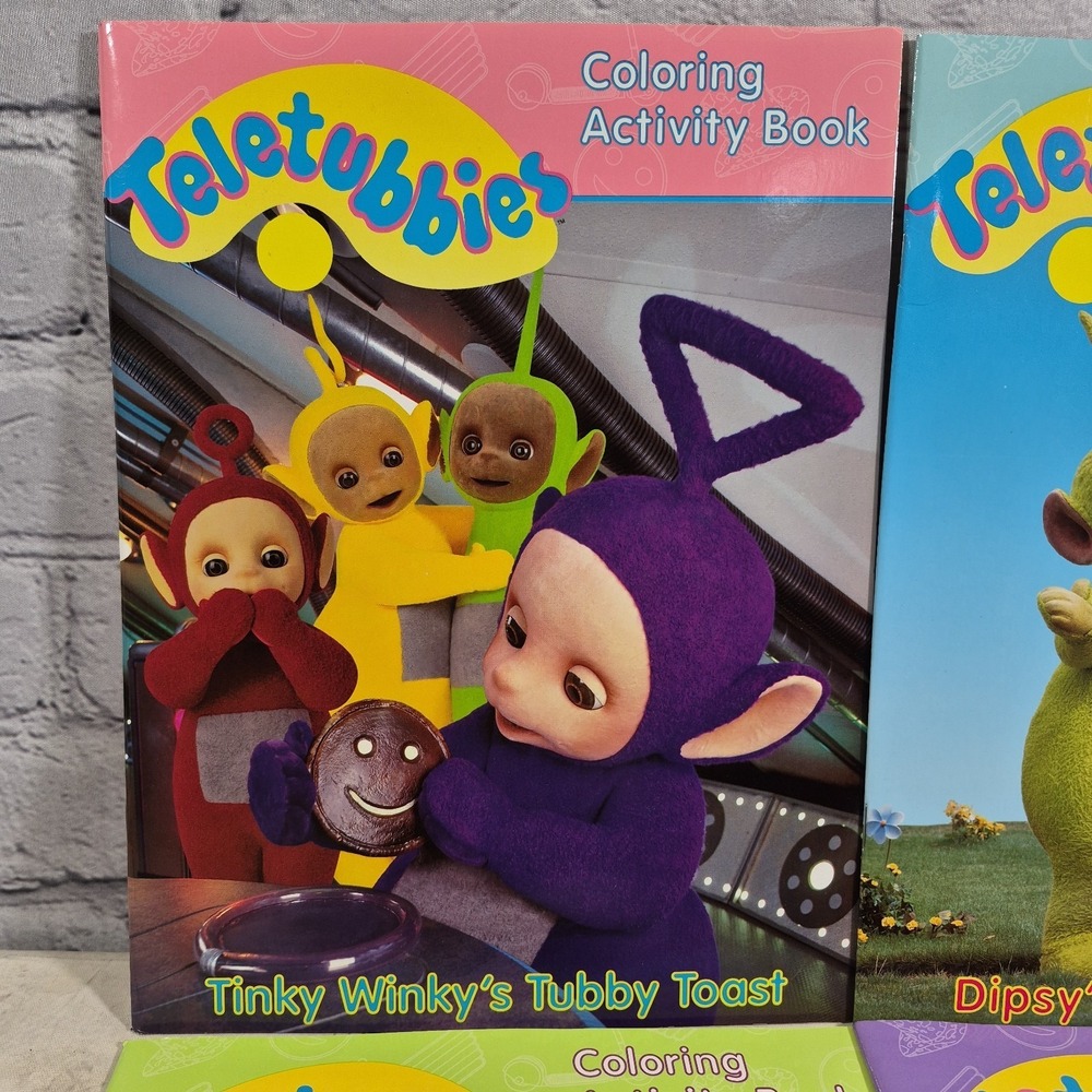 Teletubbies Coloring Activity Books Vtg 1998 Ragdoll Lot Of 4 New - Picture 2 of 6